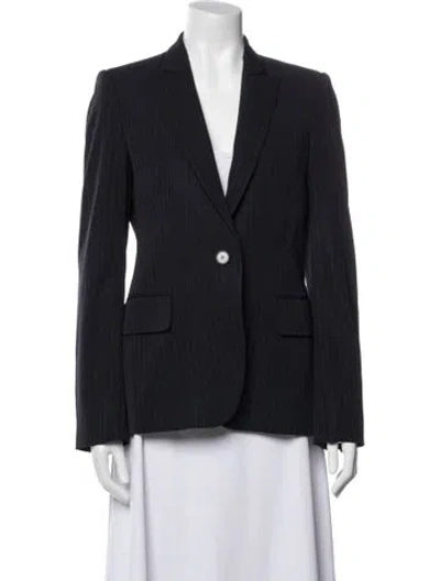 Pre-owned Stella Mccartney Wool Striped Blazer In Blue