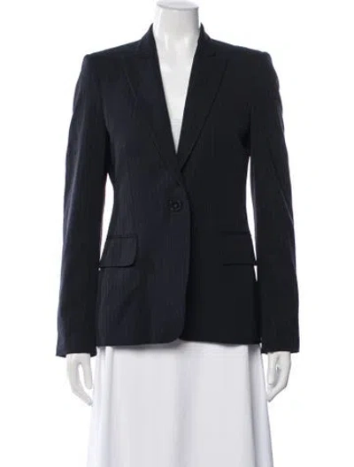 Pre-owned Stella Mccartney Wool Striped Blazer In Blue
