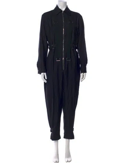 Pre-owned Stella Mccartney Wool Striped Jumpsuit In Black/grey