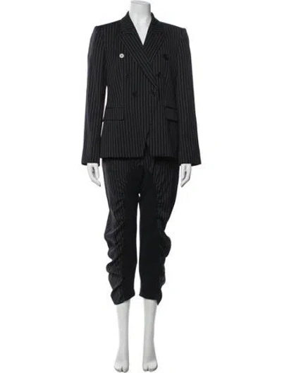 Pre-owned Stella Mccartney Wool Striped Pantsuit In Black