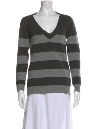 Pre-owned Stella Mccartney Wool Striped Sweater In Green