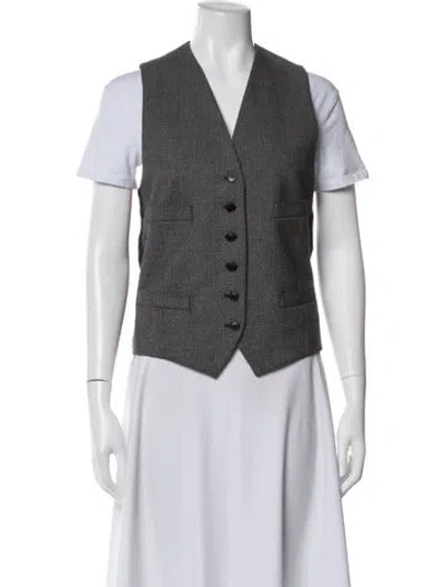 Pre-owned Stella Mccartney Wool Striped Vest In Gray