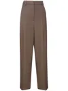 Stella Mccartney Wool Tailored Trousers In Brown