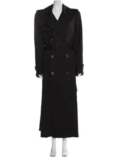Pre-owned Stella Mccartney Wool Trench Coat In Black