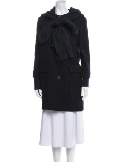 Pre-owned Stella Mccartney Wool Trench Coat In Blue
