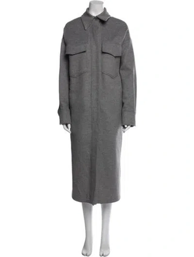 Pre-owned Stella Mccartney Wool Trench Coat In Gray