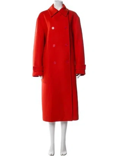 Pre-owned Stella Mccartney Wool Trench Coat In Orange