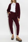 Stella Mccartney Knitted Sweatpants With Drawstring In Burgundy