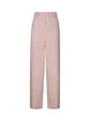 Stella Mccartney Wool Trousers In Dusty Pink