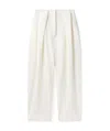 Stella Mccartney Slouchy Panelled Pleated Trousers In White