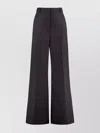 Stella Mccartney Wool Trousers With Belt Loops And High Waist In Black