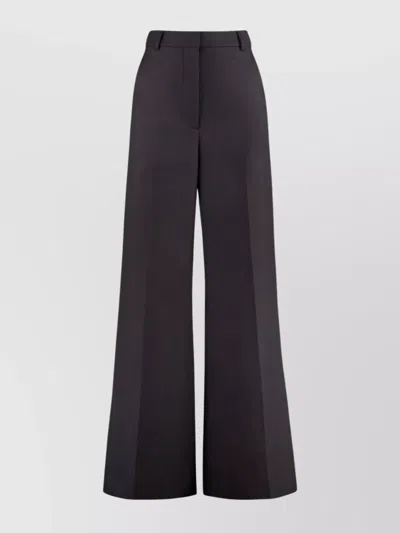 STELLA MCCARTNEY WOOL TROUSERS WITH BELT LOOPS AND HIGH WAIST