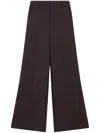 Stella Mccartney High-rise Wide-leg Wool Trousers In Brown