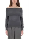 Stella Mccartney Wool Turtleneck Sweater In Gray
