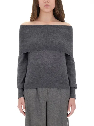 Stella Mccartney Wool Turtleneck Sweater In Gray