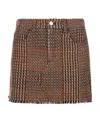 Stella Mccartney Wool Tweed Mini Skirt In Multicolor