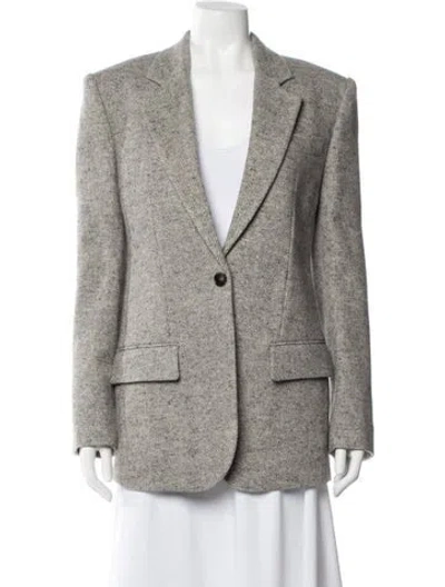 Pre-owned Stella Mccartney Wool Tweed Pattern Blazer W/ Tags In Gray