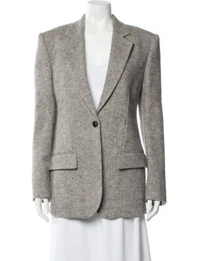 Pre-owned Stella Mccartney Wool Tweed Pattern Blazer W/ Tags In Gray