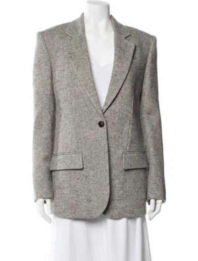 Pre-owned Stella Mccartney Wool Tweed Pattern Blazer W/ Tags In Gray