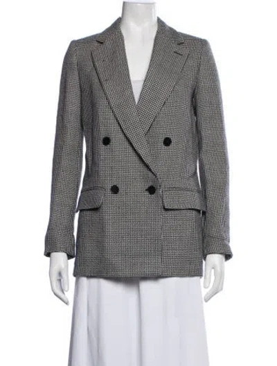 Pre-owned Stella Mccartney Wool Tweed Pattern Coat In Blue
