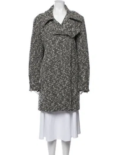Pre-owned Stella Mccartney Wool Tweed Pattern Coat In Grey