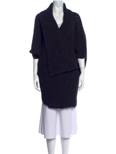 Pre-owned Stella Mccartney Wool V-neck Sweater In Black