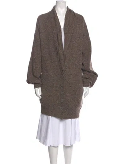 Pre-owned Stella Mccartney Wool V-neck Sweater In Brown