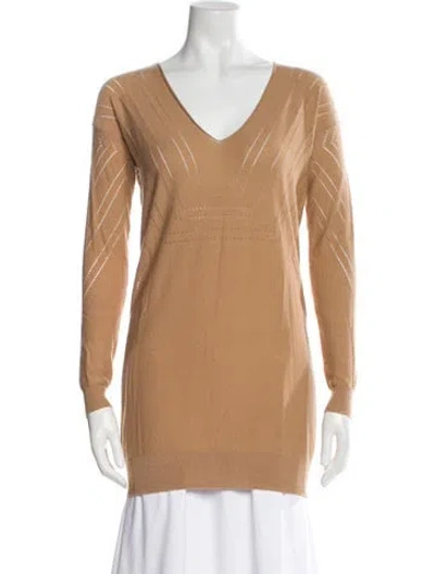 Pre-owned Stella Mccartney Wool V-neck Sweater In Neutral