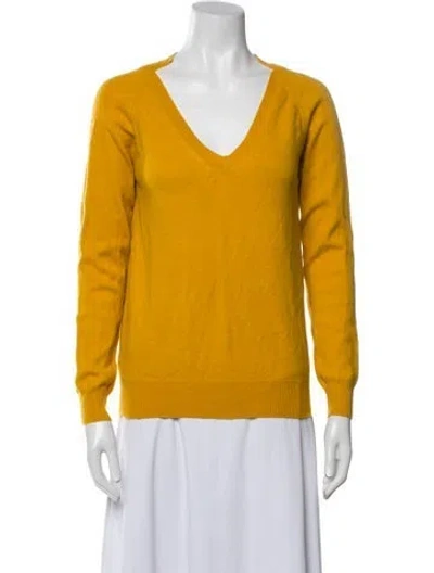Pre-owned Stella Mccartney Wool V-neck Sweater In Yellow