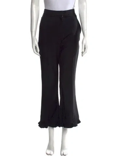 Pre-owned Stella Mccartney Wool Wide Leg Pants In Black