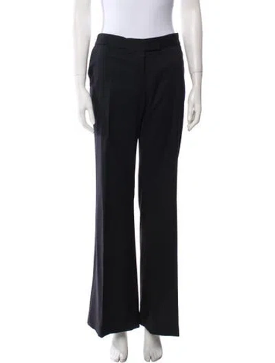 Pre-owned Stella Mccartney Wool Wide Leg Pants In Black
