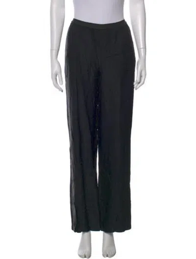 Pre-owned Stella Mccartney Wool Wide Leg Pants In Black