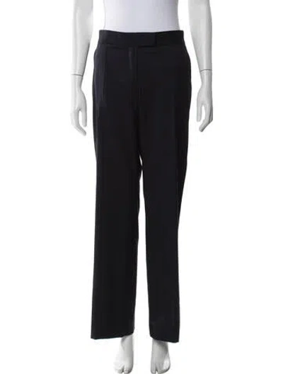 Pre-owned Stella Mccartney Wool Wide Leg Pants In Black