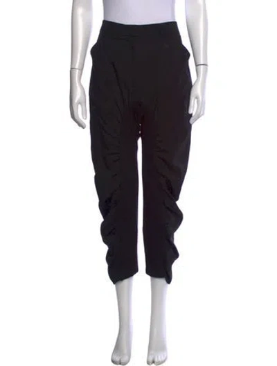 Pre-owned Stella Mccartney Wool Wide Leg Pants In Black