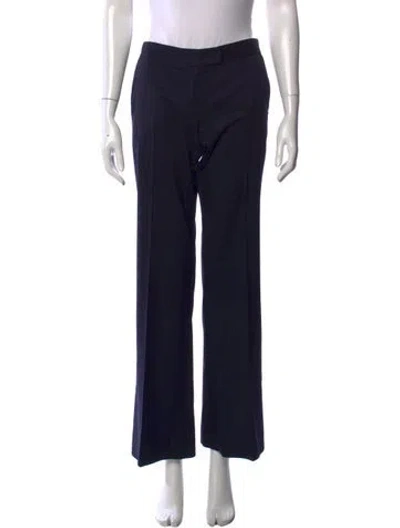 Pre-owned Stella Mccartney Wool Wide Leg Pants In Black