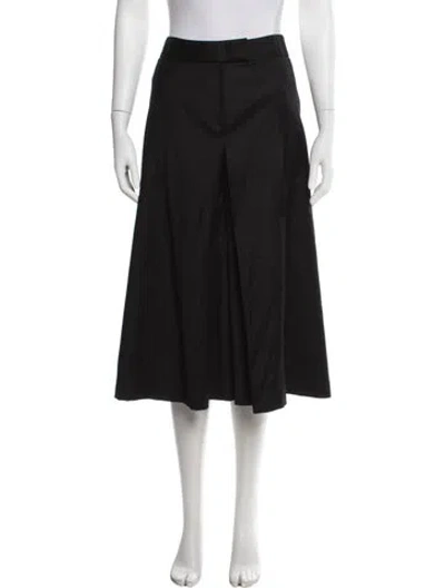 Pre-owned Stella Mccartney Wool Wide Leg Pants In Black