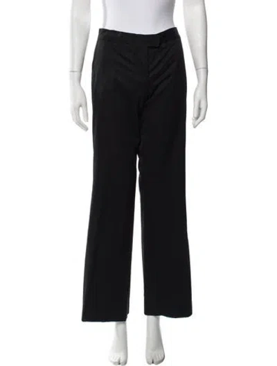 Pre-owned Stella Mccartney Wool Wide Leg Pants In Black
