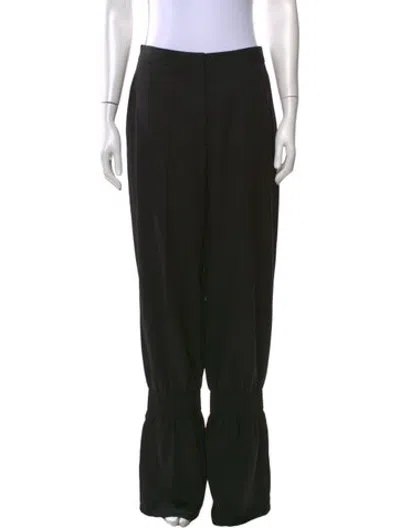 Pre-owned Stella Mccartney Wool Wide Leg Pants In Black