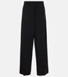 Stella Mccartney Tuxedo-striped Stretch-wool Pants In Black