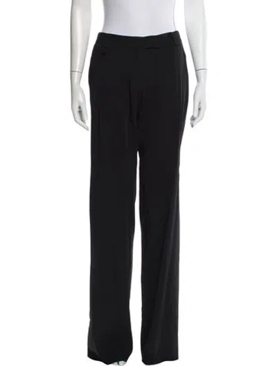 Pre-owned Stella Mccartney Wool Wide Leg Pants In Blue