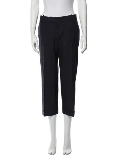 Pre-owned Stella Mccartney Wool Wide Leg Pants In Blue