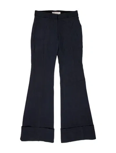 Pre-owned Stella Mccartney Wool Wide Leg Pants In Blue