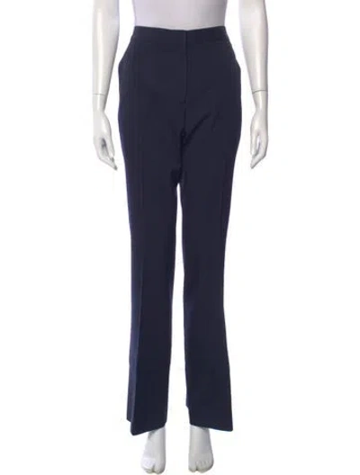 Pre-owned Stella Mccartney Wool Wide Leg Pants In Blue