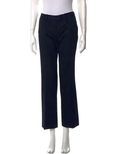 Pre-owned Stella Mccartney Wool Wide Leg Pants In Blue