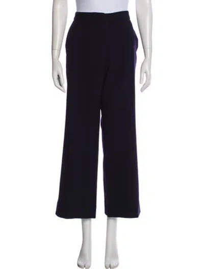 Pre-owned Stella Mccartney Wool Wide Leg Pants In Blue