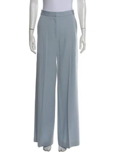 Pre-owned Stella Mccartney Wool Wide Leg Pants In Blue