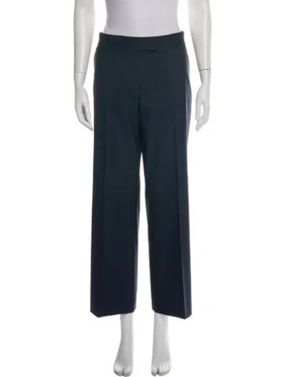 Pre-owned Stella Mccartney Wool Wide Leg Pants In Blue