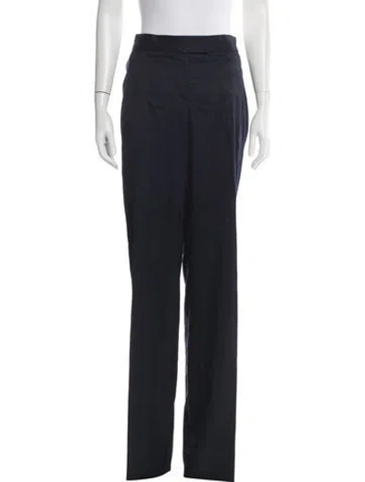 Pre-owned Stella Mccartney Wool Wide Leg Pants In Blue