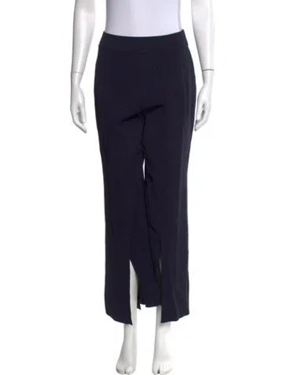 Pre-owned Stella Mccartney Wool Wide Leg Pants In Blue