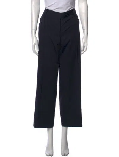 Pre-owned Stella Mccartney Wool Wide Leg Pants In Blue